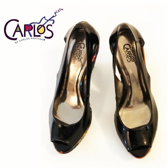 Carlos Santana artsy platform wedge shoes - Picture 9 of 10